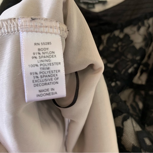 Express Black Nude Bustier Lace Tank Blouse Top Size XS - Picture 3 of 7